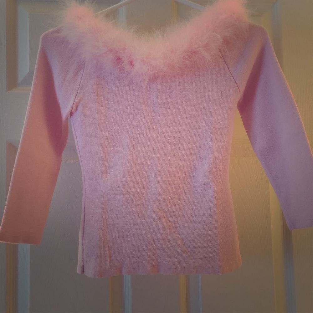 Pink Boa Sweater